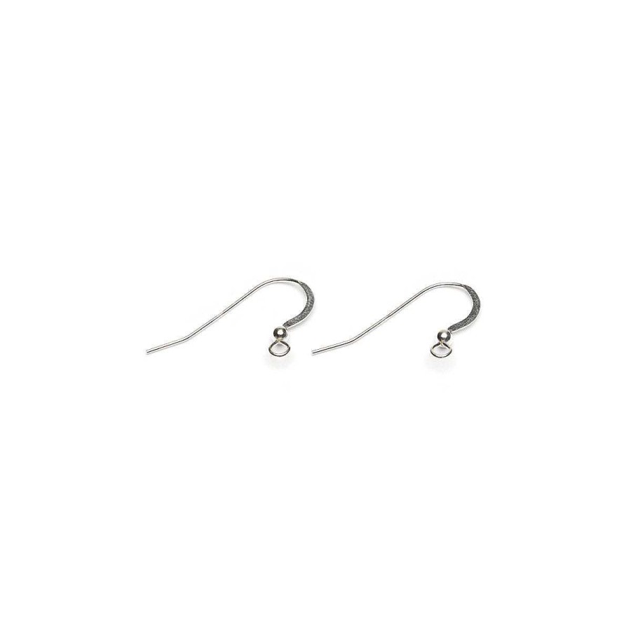 Accessories Simply Whispers | Sterling Silver Flat French Hook With Ball Accessory - 1 Pair