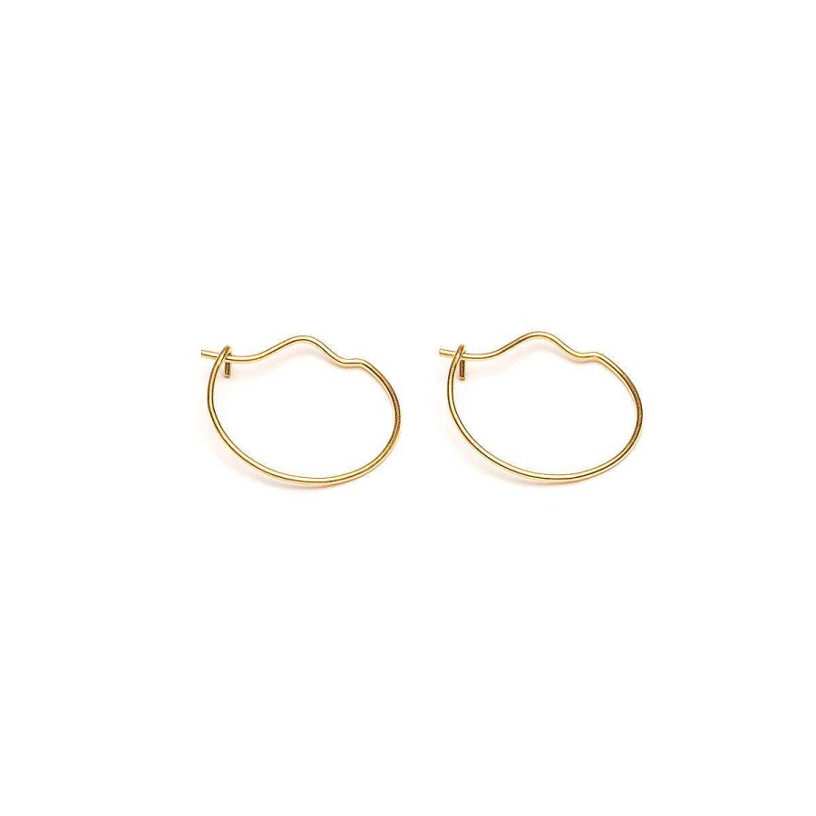 Earrings Simply Whispers | Gold Plated Small Continuous Hoop Earrings