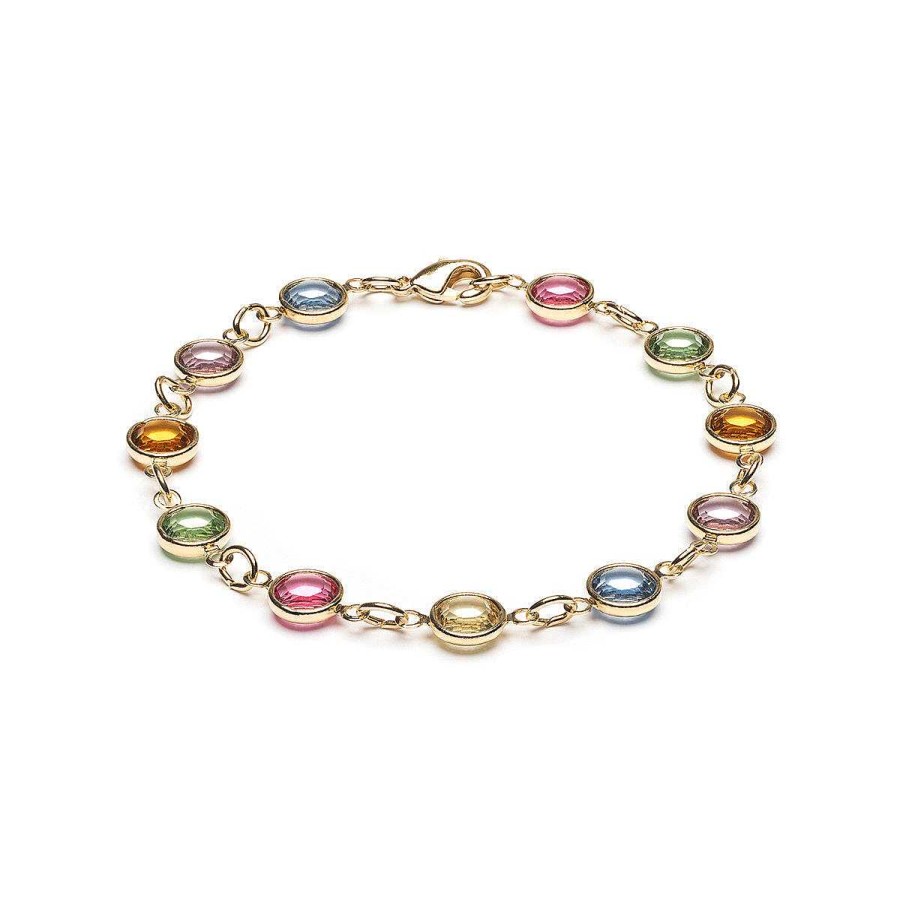 Bracelets Simply Whispers | Rainbow Crystal Gold Plated Bracelet