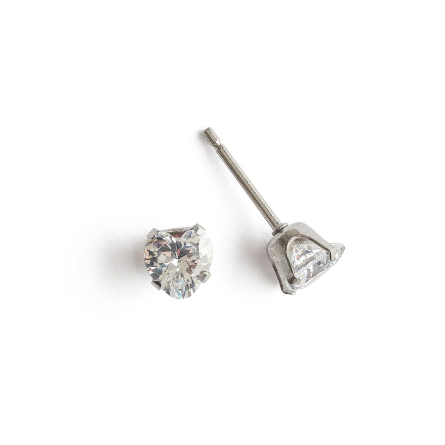 Earrings Simply Whispers | Heart Crystal Small Stud Earrings