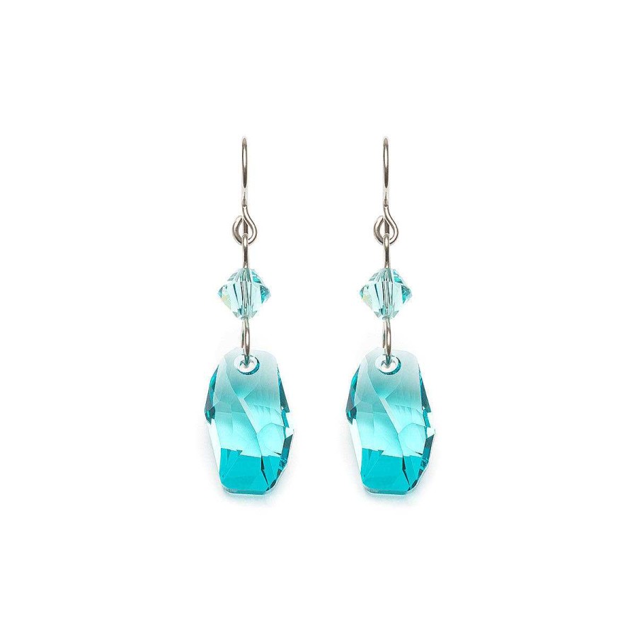 Earrings Simply Whispers | Turquoise Crystal Niobium Earrings