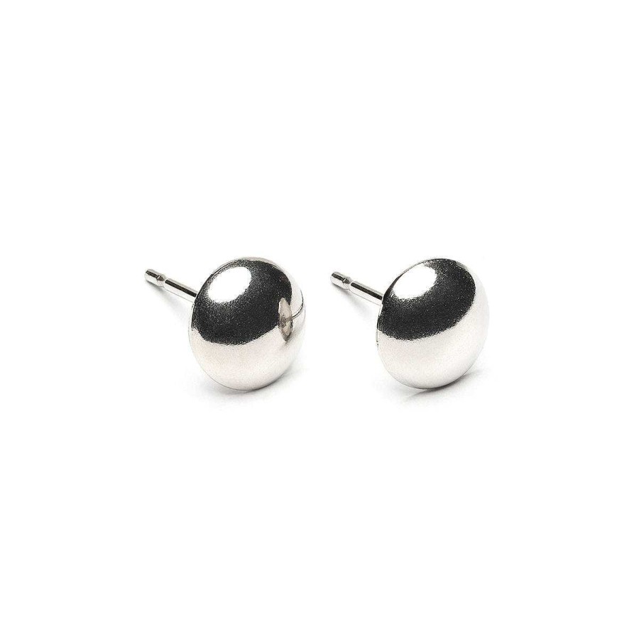 Earrings Simply Whispers | Stainless Steel 8 Mm Dome Stud Earrings