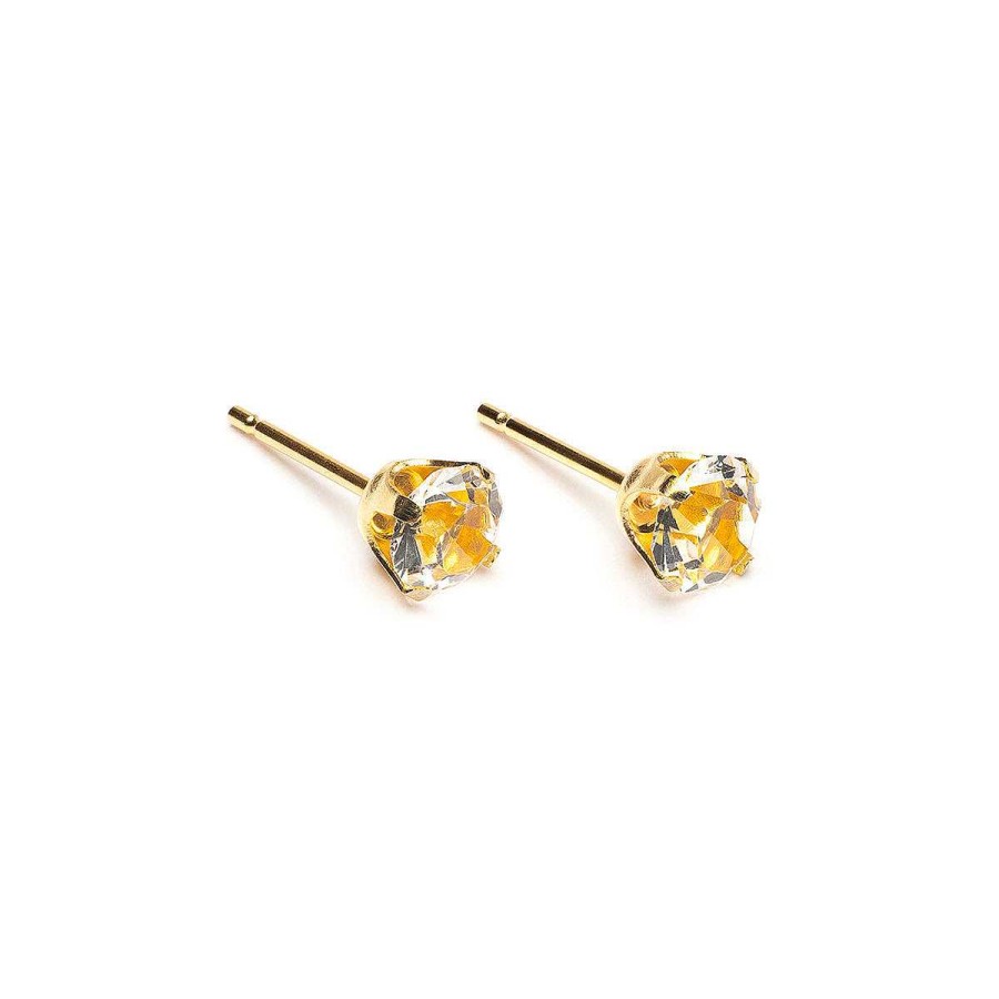 Earrings Simply Whispers | April Birthstone 5Mm Earrings