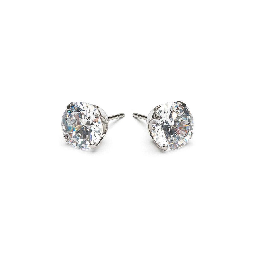 Earrings Simply Whispers | Round Crystal 8Mm Stud Earrings