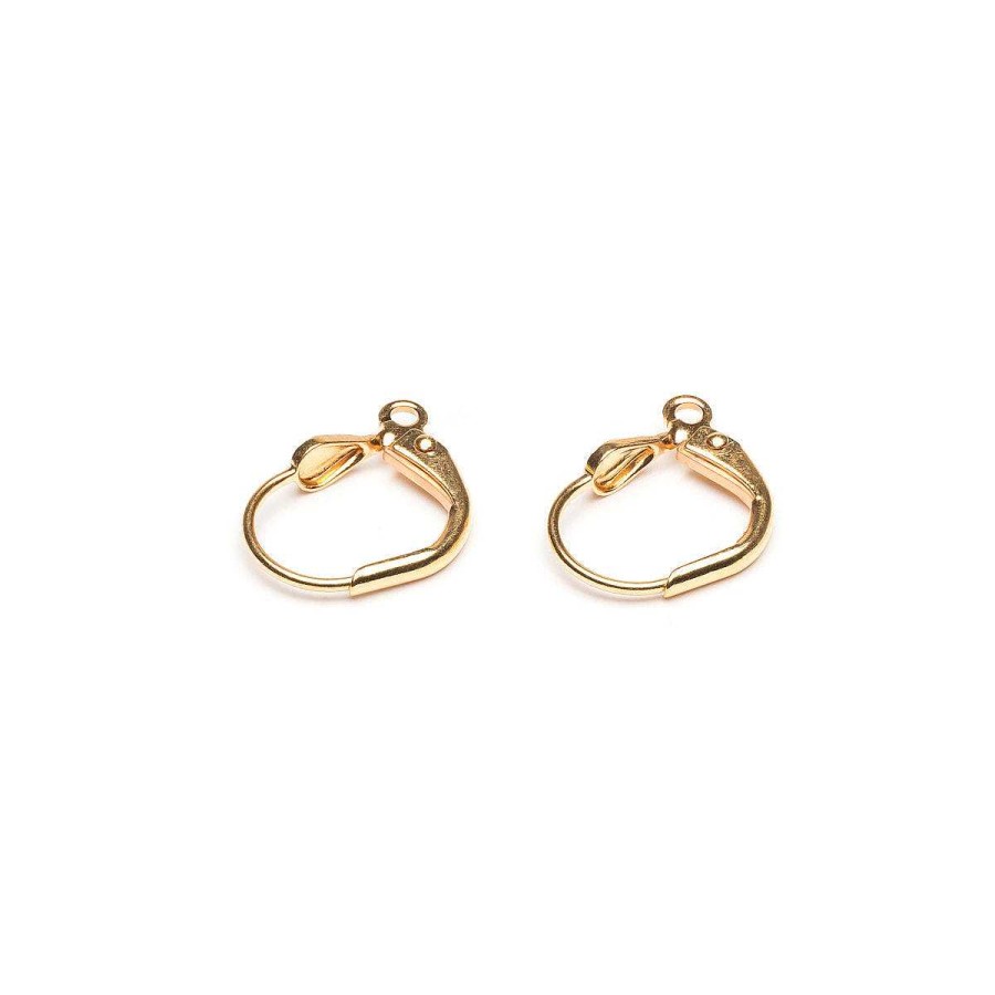 Accessories Simply Whispers | Gold Plated Small Euro Clasp With Shell Accessory - 1 Pair