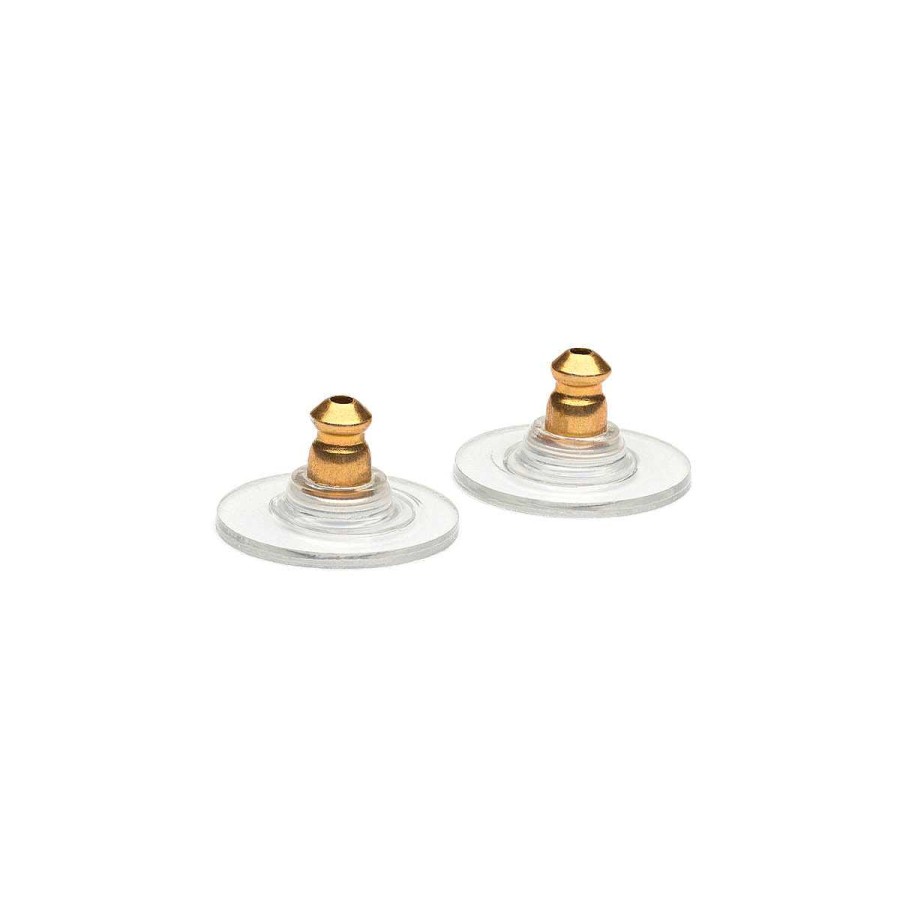 Accessories Simply Whispers | Gold Plated Plastic Disk Bullet Backs Accessory - 1 Pair