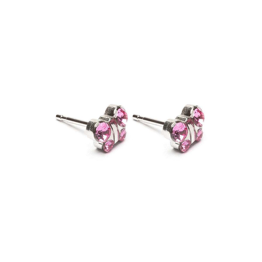 Earrings Simply Whispers | Pink Crystal Butterfly Earrings