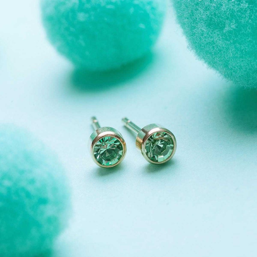 Earrings Simply Whispers | August Birthstone 14K Gold Plated Earrings