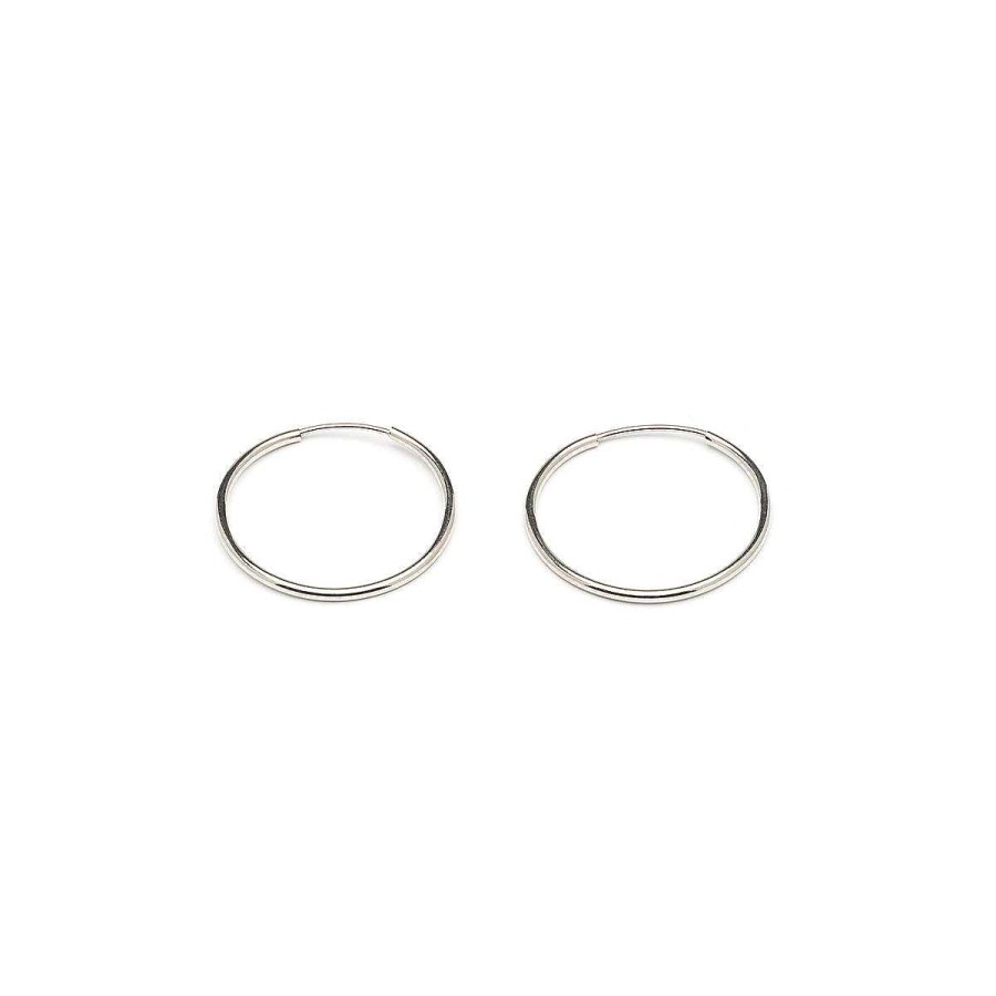 Earrings Simply Whispers | Small Endless Hoop Earrings Silver Plated