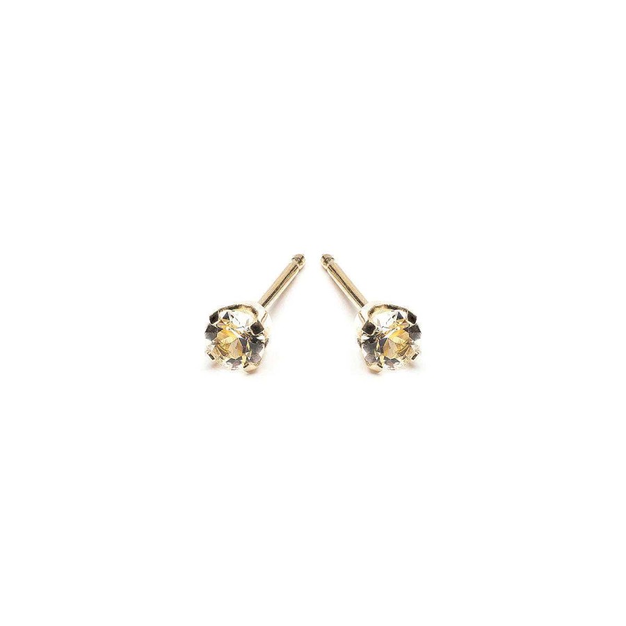 Earrings Simply Whispers | 14K Gold Earrings April Birthstone