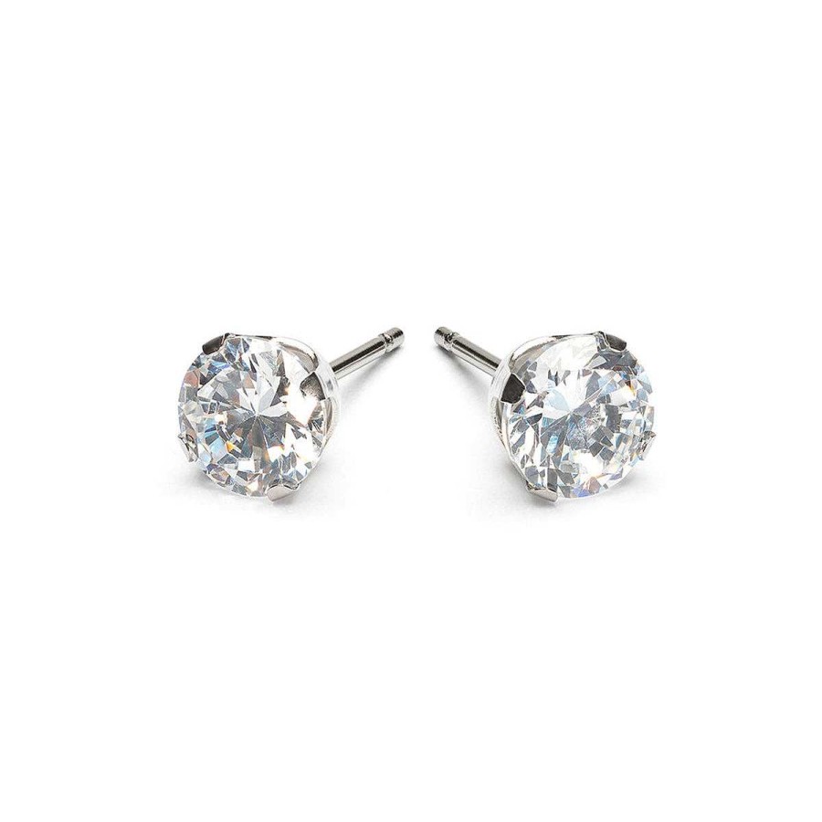 Earrings Simply Whispers | Round Crystal 6Mm Stud Earrings