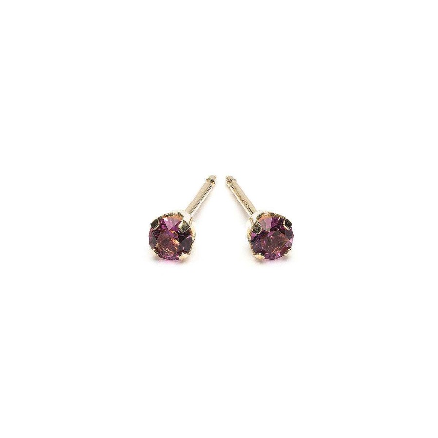 Earrings Simply Whispers | 14K Gold Earrings February Birthstone