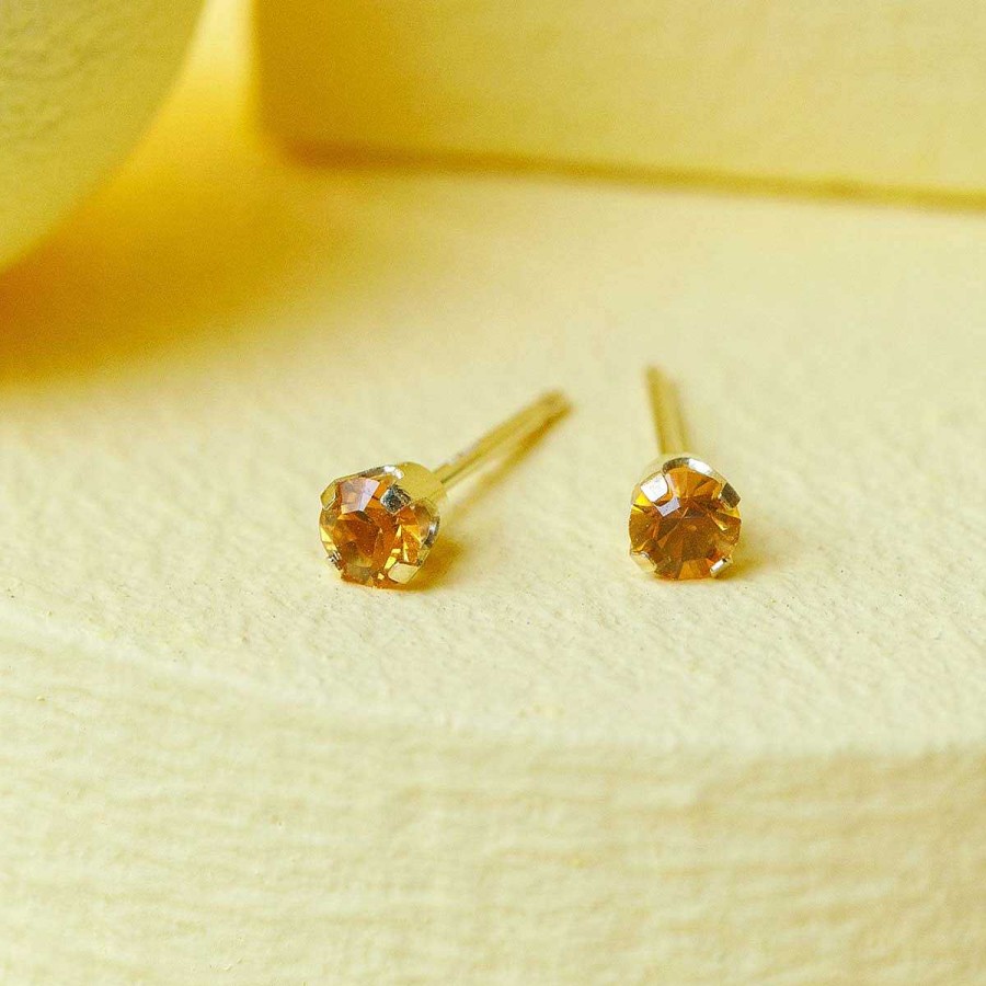 Earrings Simply Whispers | 14K Gold Earrings November Birthstone