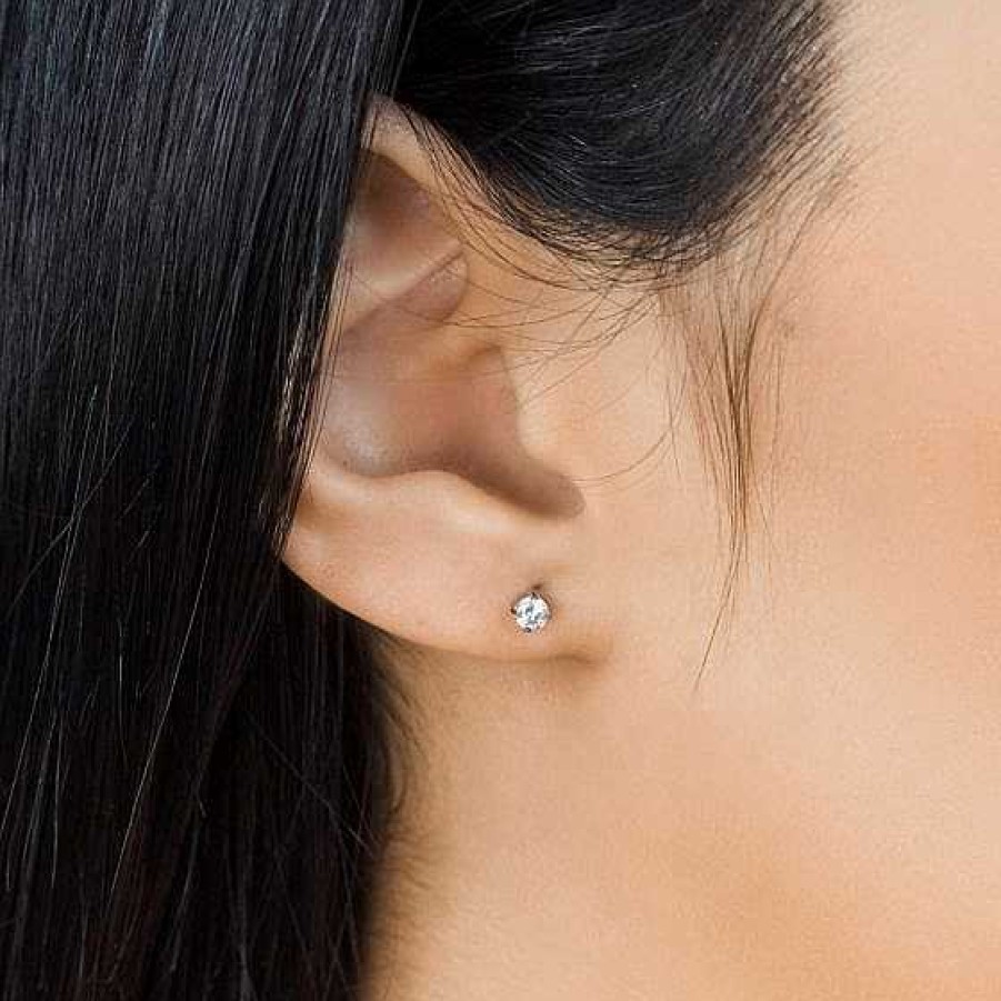 Earrings Simply Whispers | Round Crystal 3Mm Stud Earrings