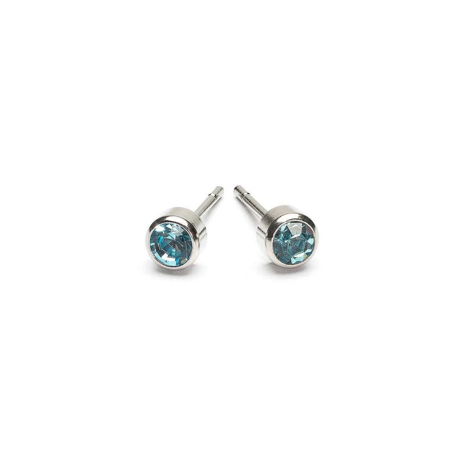 Earrings Simply Whispers | March Birthstone Stainless Steel Earrings