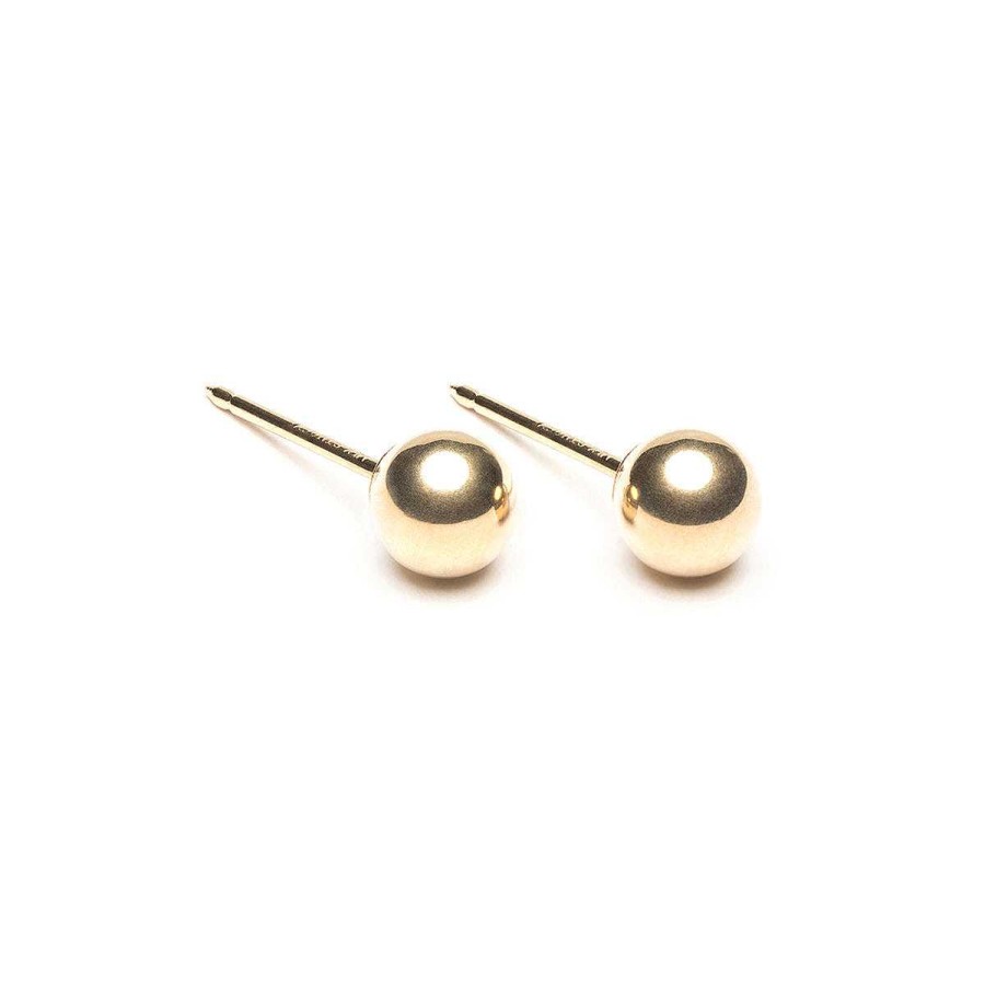 Earrings Simply Whispers | 14K Gold Stud Earrings Medium Ball