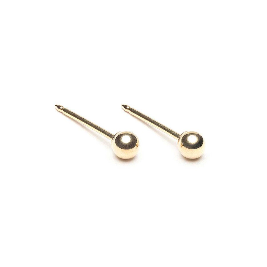 Earrings Simply Whispers | 14K Gold Stud Earrings Mini Ball