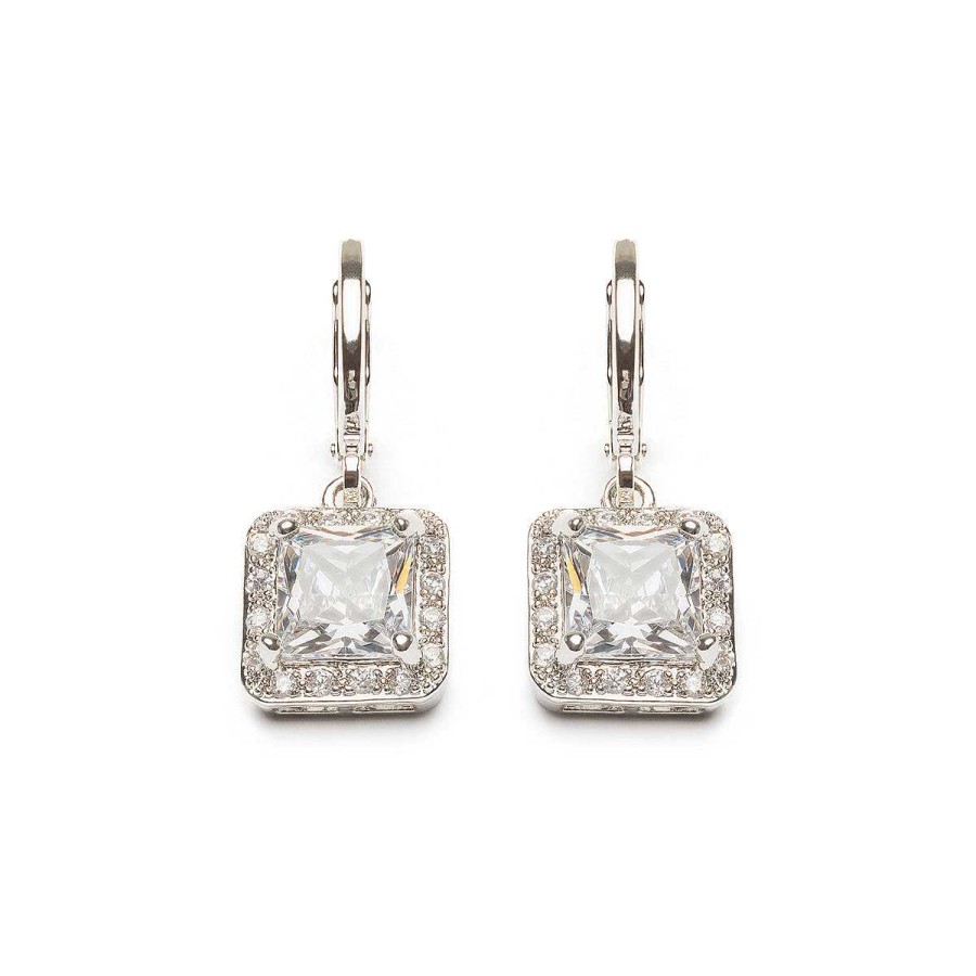 Earrings Simply Whispers | Square Crystal Earrings