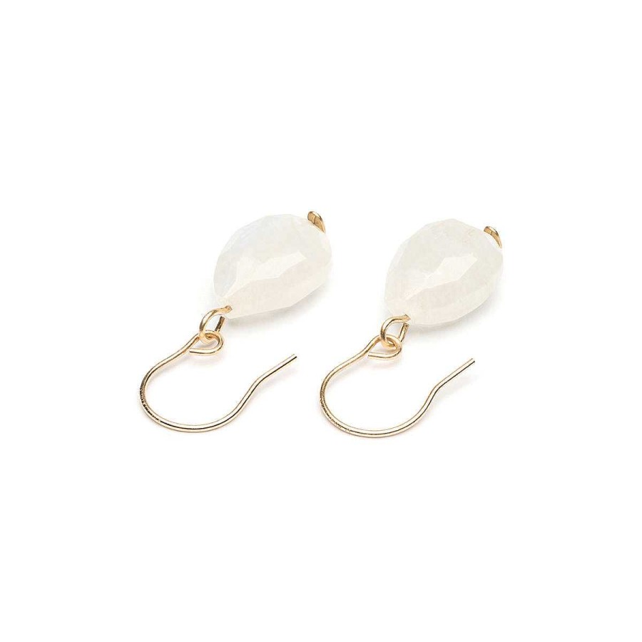 Earrings Simply Whispers | 14K Gold Moonstone Earrings