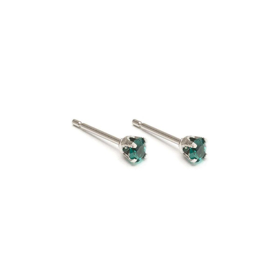 Earrings Simply Whispers | May Birthstone Stainless Steel Stud Earrings