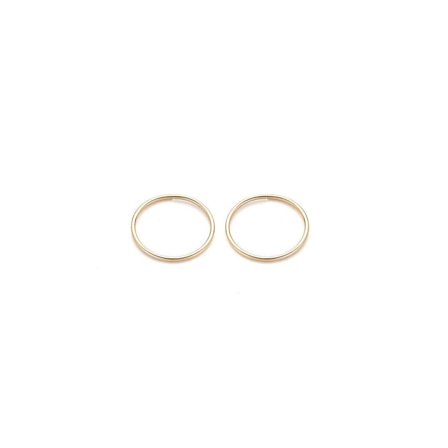 Earrings Simply Whispers | 14K Gold Jump Ring 10 Mm Hoop Earrings