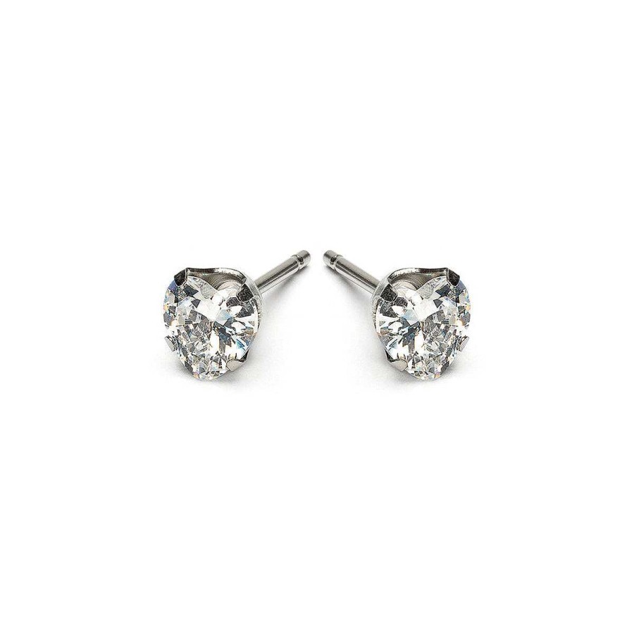 Earrings Simply Whispers | Heart Crystal Small Stud Earrings