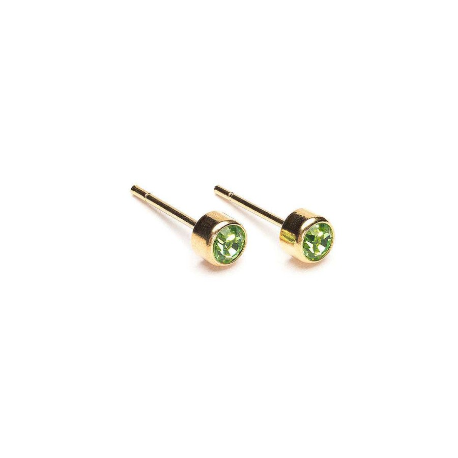 Earrings Simply Whispers | August Birthstone 14K Gold Plated Earrings