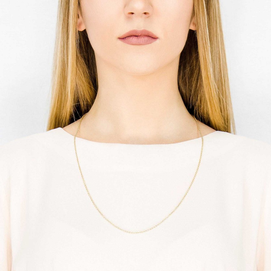 Necklaces Simply Whispers | Gold Plated 24 Inch Pendant Chain Necklace