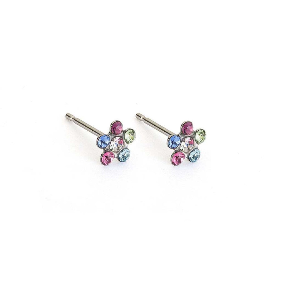 Earrings Simply Whispers | Rainbow Crystal Daisy Earrings