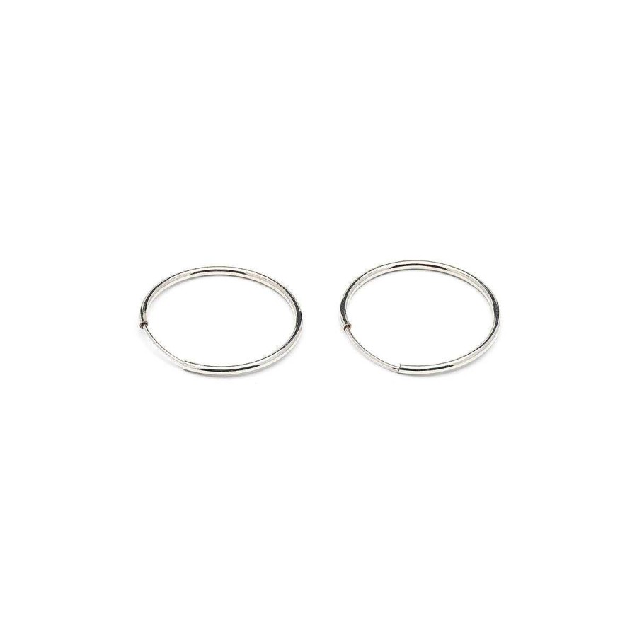 Earrings Simply Whispers | Small Endless Hoop Earrings Silver Plated