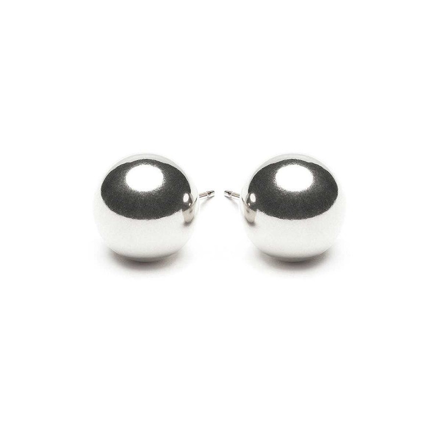 Earrings Simply Whispers | Sterling Silver Large Ball Stud Earrings