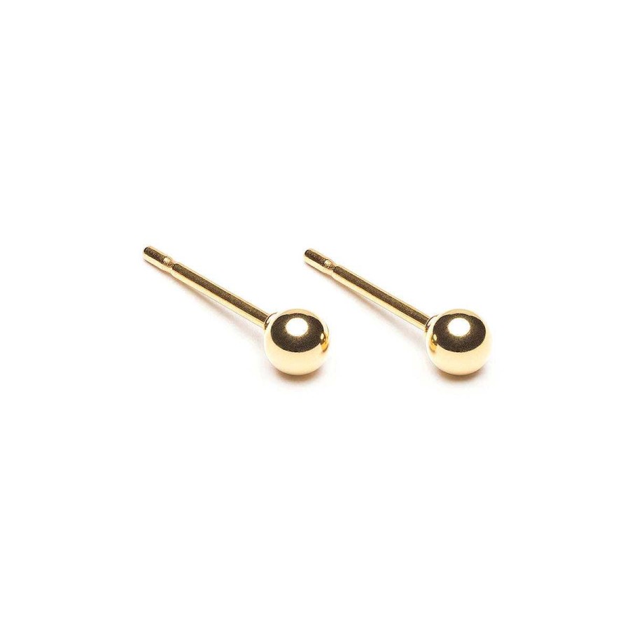 Earrings Simply Whispers | Mini Ball Stud Earrings Gold Plated