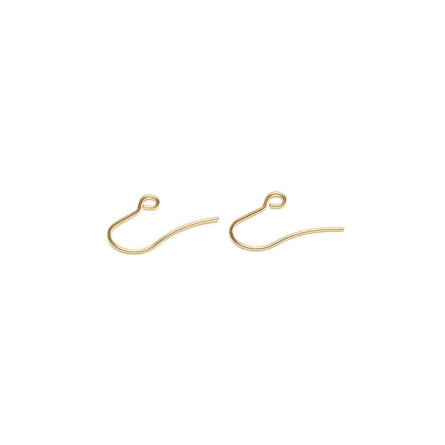 Accessories Simply Whispers | Gold Plated Plain French Hook Accessory - 1 Pair