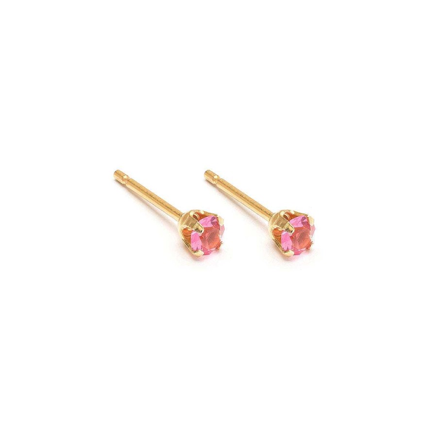 Earrings Simply Whispers | October Birthstone 14K Gold Plated Stud Earrings